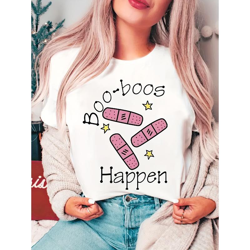 Европейские размеры Женская футболка с коротким рукавом и круглым вырезом - Летняя и весенняя повседневная блузка, Машинная стирка, Непрозрачный топ, Укороченный, Обычная посадка 4XL белый