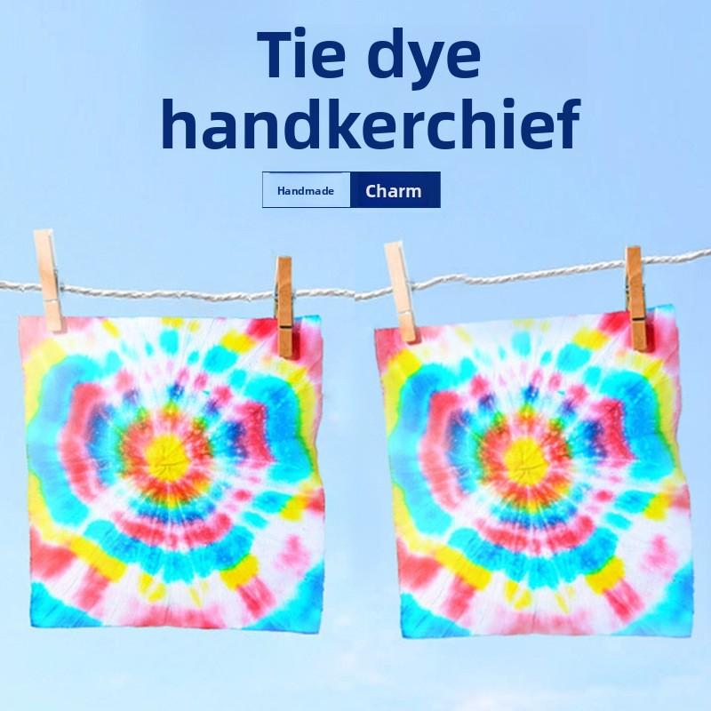 Science Craft Diy Tiedye Handkerchiefs For Kids Educational Toy Set