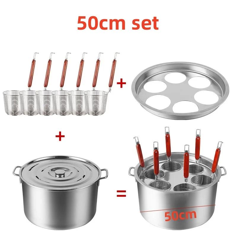 stainless steel large capital soup pot cooking noodle pot bucket Food drawer dumpling cooker tray steamed steamer pot friteuses