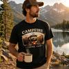 Campfire Coffee Club Shirt Comfort Colors 1717 Tee Coffee Lover Gift Camping Shirt Outdoor Adventure Tee Mountain Graphic Tee