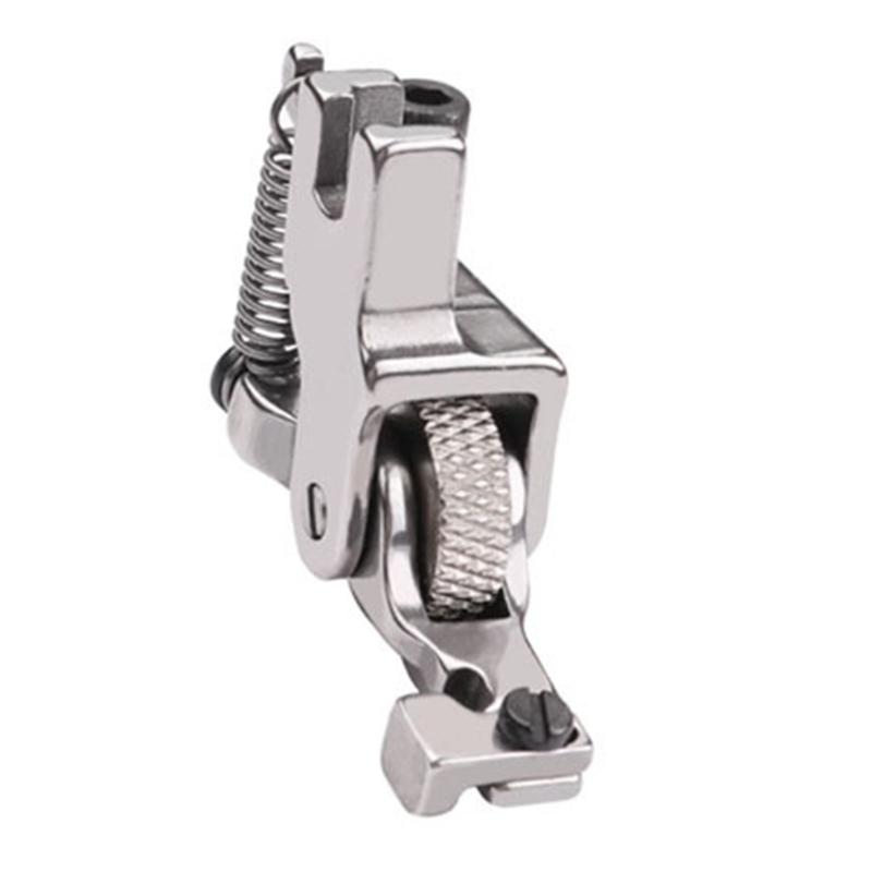 Adjustable Invisible Zippers Presser Foot with Roller Wheel Heavy Duty Steel Presser Feet For Flatbed Sewing Machine