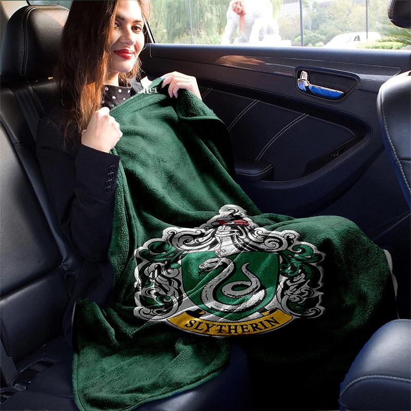 Slytherin House Crest Phone Case CoverPrint Blanket, Soft Blanket For Sofa Office Bed And Travelling Daughter Birthday Gift Esj226