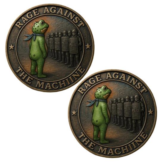 Yousheng Portland Frog Coin Vintage Frog Resist Coin Commemorative Inspirational Challenge Coin Collectible Gift for Inspiration Support Free Spirits