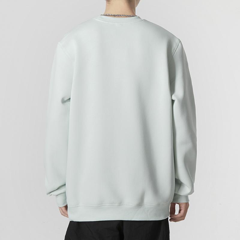 Adidas Simple Letter Large Logo Print Athletic Casual Round Neck Sweatshirt Men Sweatshirt Linen-Green HP1434