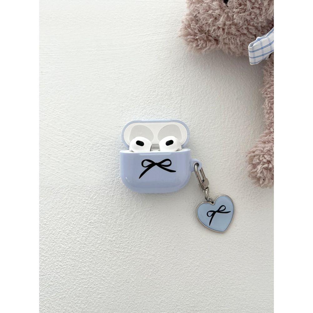 Allthesamestudio Schleifenherz Epoxid Schlüsselanhänger (Lavendelblau)