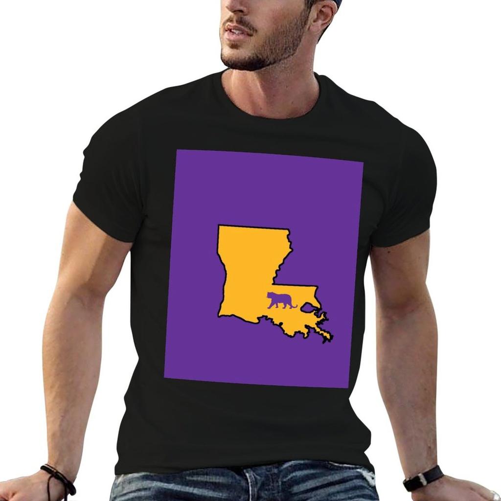 Baton Rouge Louisiana Tiger Tshirt Black Cotton Tshirt Plain For Unisex Package Graphic T Shirts For Unisex Tshirt