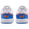 Nike Court Borough Synthetic Leather Comfortable Low-Top Walking Shoes Baby Sneaker White Blue IR5461-101