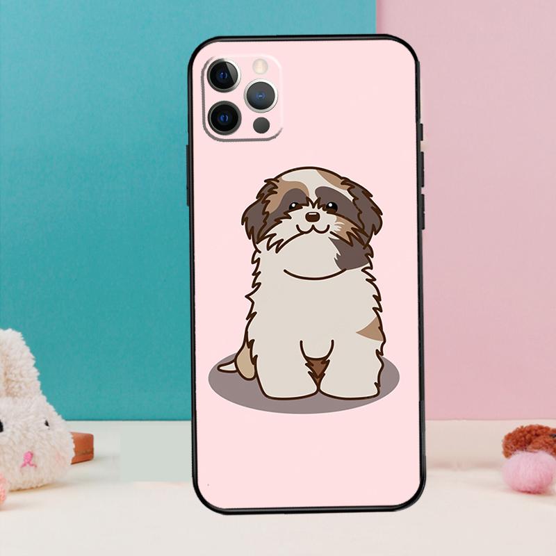 

Cartoon Shih Tzu Dog Phone Case For iPhone 17 Air 16 15 14 12 11 13 Pro Max 12 13 mini 15 16 Plus 16e Cover Coque iPhone 17 Pro