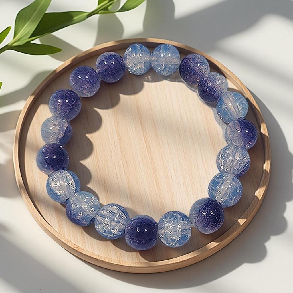 Summer Special Two-Tone Glass Beads Floral Bracelet – Luxurious & Soft Design for Women and Students