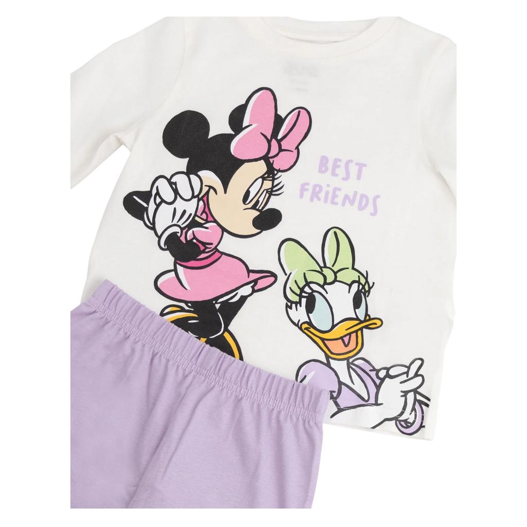 Disney Girls Minnie Mouse Short-Sleeved Long Pyjama Set (Pack of 2)