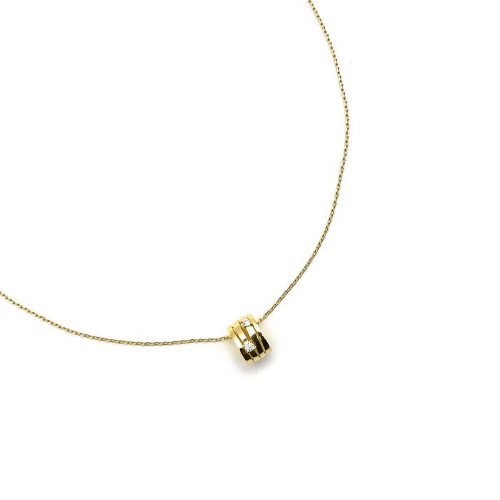 Collier Luxenter en argent 925 avec zircon finition en or 18k - Duvid