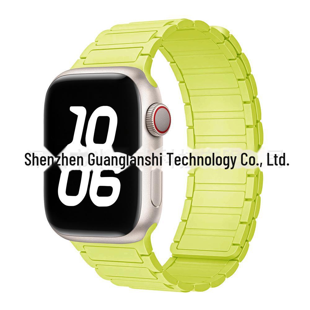 „Curea de culoare contrastantă din silicon magnetic S9 pentru Apple Watch Series 5-9”