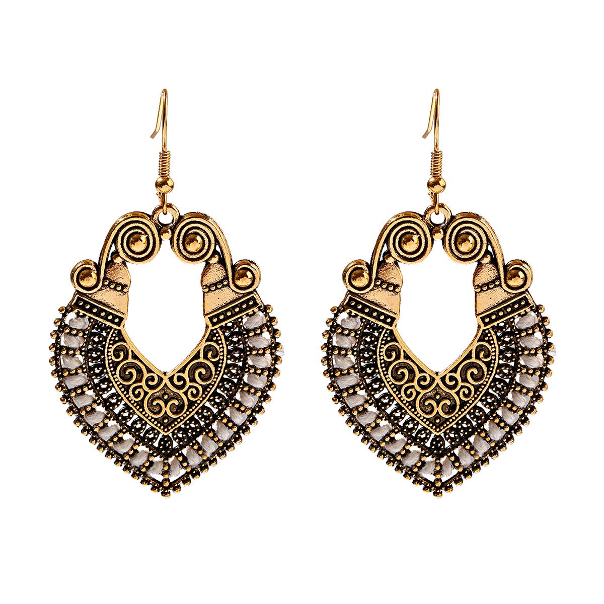 

Індійські Джхумка Циркон Вінтажні Сережки з Підвісками у Формі Дзвоника Бохо Античні Етнічні Мідні Сережки-Краплі для Жінок Pendientes