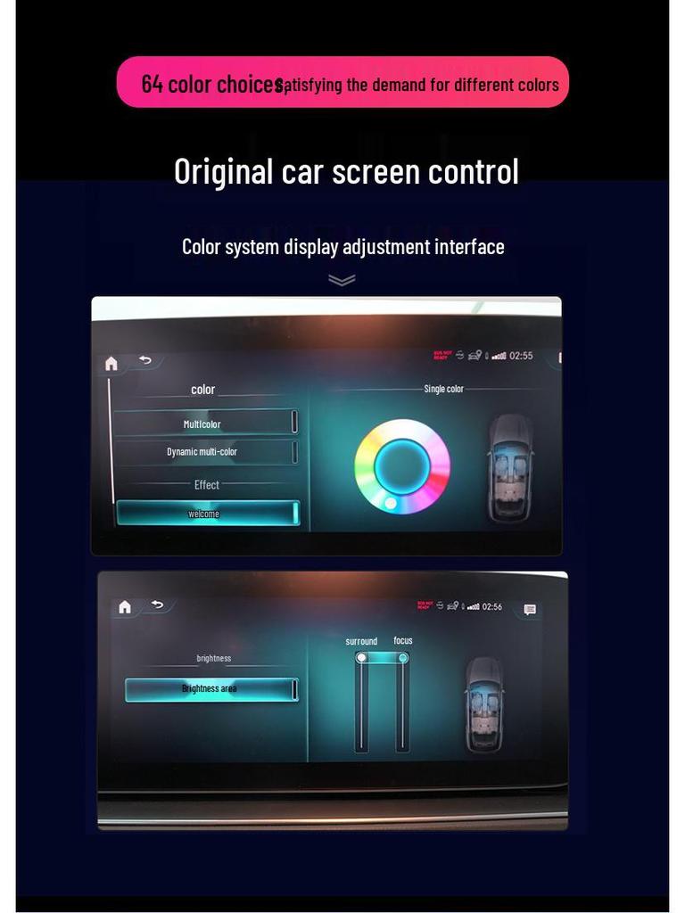 Mercedes-Benz GLE/GLS/W167 64-Color Seat Ambient Light Upgrade