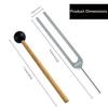 Miwayer 256Hz Tuning Fork Set-Sound Healing Therapy Frequency Tool for Meditation w/Wooden Mallet for Precise Tuning & Healing
