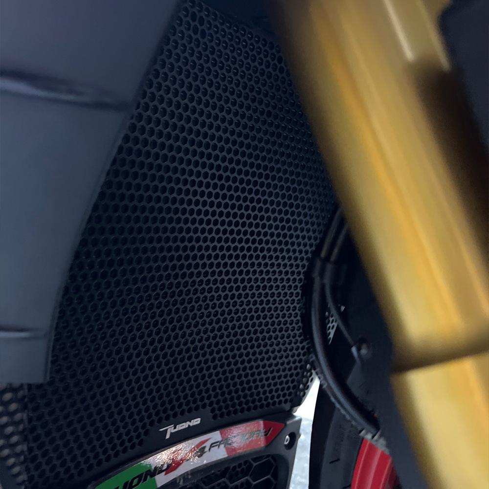 

Защита радиатора мотоцикла, защитная крышка масляного радиатора для Aprilia Tuono V4 1100 Factory 2015 2016 2017 2018 2022