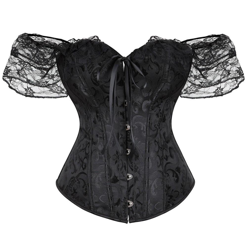 Vintage Corset Bustier Top Sexy Corset Waist Trainer New Jacquard Underbust Corset  Women Gift