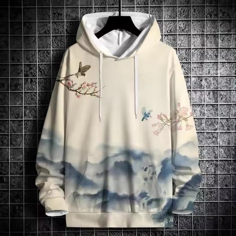 Men's Trendy 3D Printed Hoodie with Star & Number 10 Design - Casual Fashion Pullover, Machine Washable