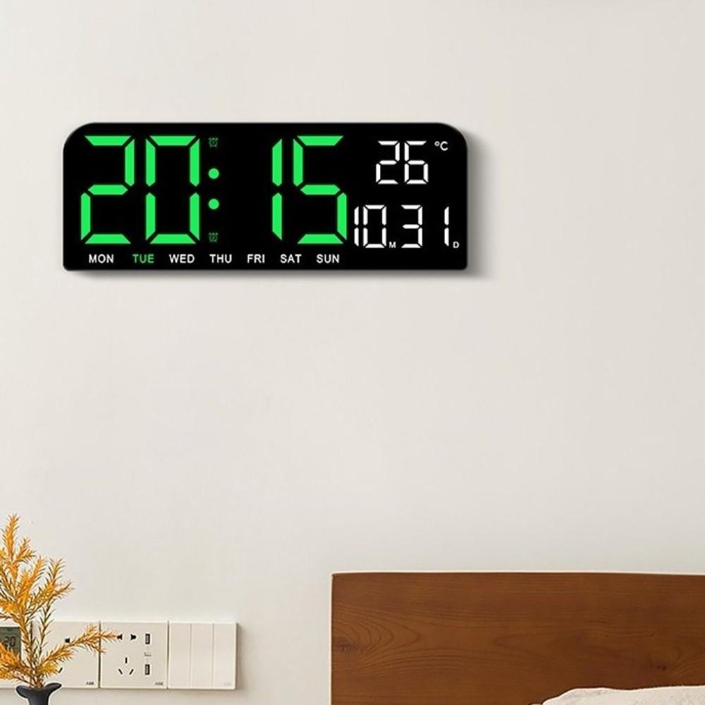 12/24H Format Large Digital Clock Date Week Alarm Clock Electronic Dual Alarms  Bedside Table