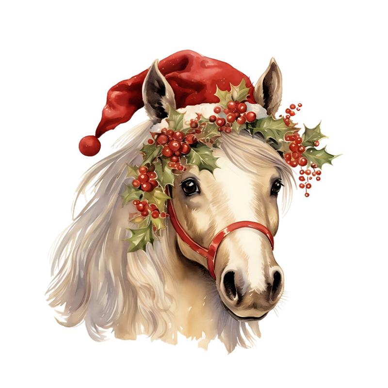 

C225 # Акварель Бохо Лошадь Настенная Наклейка Ванная Комната Туалет Декор Гостиная Шкаф Холодильник Украшения Дома Наклейки D-29x30cm-PET