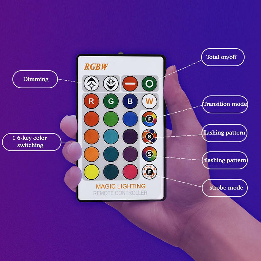 220V E27 LED Smart Bulb RGB Color Changing LED Bulb 16 Colors 8M Remote Control Smart Bulb Home Lighting Party Decor Bulb