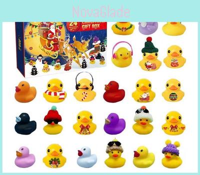 Funny 24 Days Christmas Countdown Calendar Blind Box Vinyl Duck Toy Set For Christmas Decor And Gift Exchange