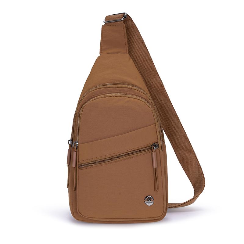 Crossbody Bag Women's Chest Bag Lightweight Water-Repellent Nylon Bag Outdoor Shoulder Bag
