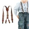Bretelle Regolabili per Bambini Cinghia Per Pantaloni Antiscivolo Sicure Con Design a 4 Clip Larghezza 2,5 cm per Evento Scolastico