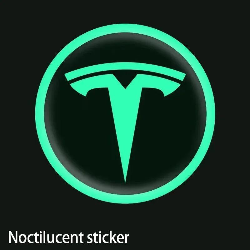 

Tesla Car Stickers Glow in the Dark Wheel Hub Rear Window Decorative Warning 2PCS армія зелений колір