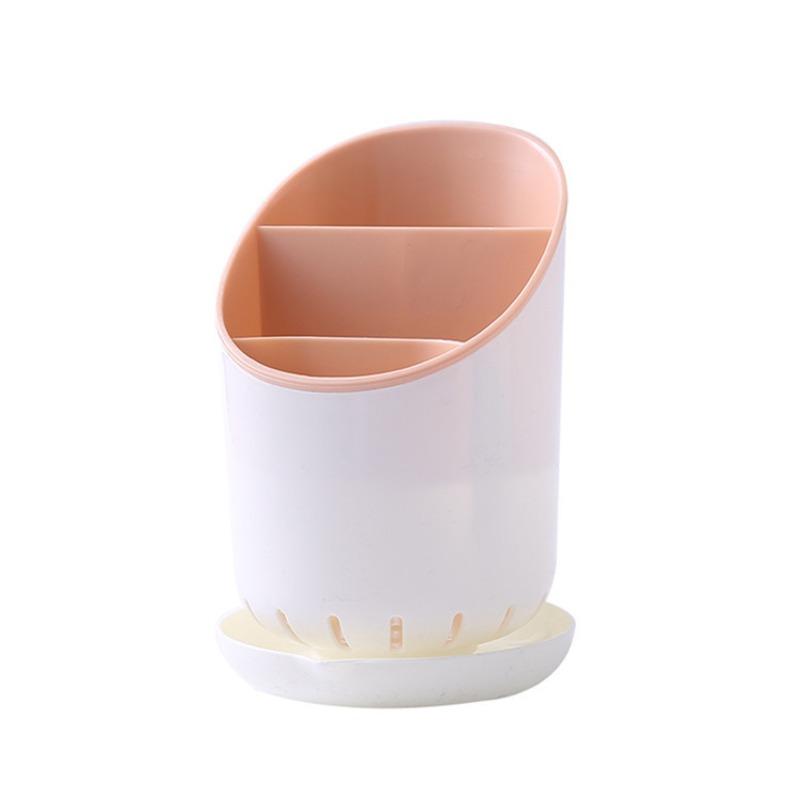 Chopstick Holder Storage Box, Plastic Water-draining Household Spoon Rack, Multi-functional Kitchen Tableware Storage and Storage