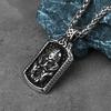 Nordic Mythology Viking Odin Pendant Men's Retro Fashion Amulet Hip Hop Street Men Motorcycle Stainless Steel Pendant Necklace