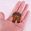 Ghost Face Moth Brooch Enamel Pin