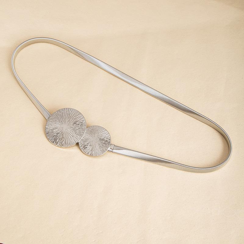Wind Metal Belt Elastic Elastic Waist Chain Women'S Fashion Versatile Spring Dress Shirt Sweater Waist Seal