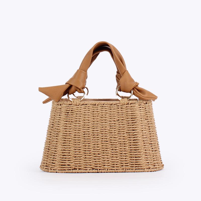 

Handwoven Basket Straw Clutch Purse for Women Handbag Top-Handle Bags Woven Straw Rattan Shoulder Bag Vintage Beach Tote Bag about27x25x10cm