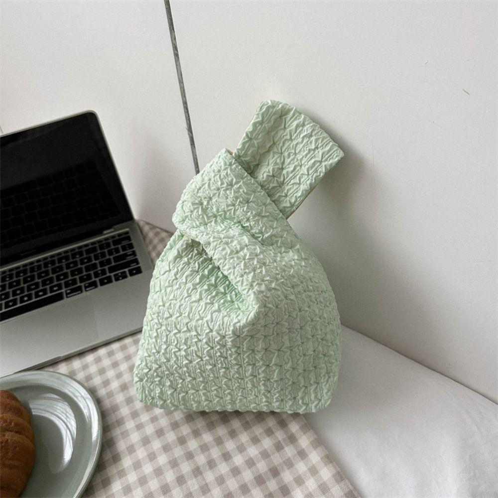

Large Capacity Cloud Bubble Wrist Bag Korean Style Small Item Pouch Sweet Pleated Hand Bag Women