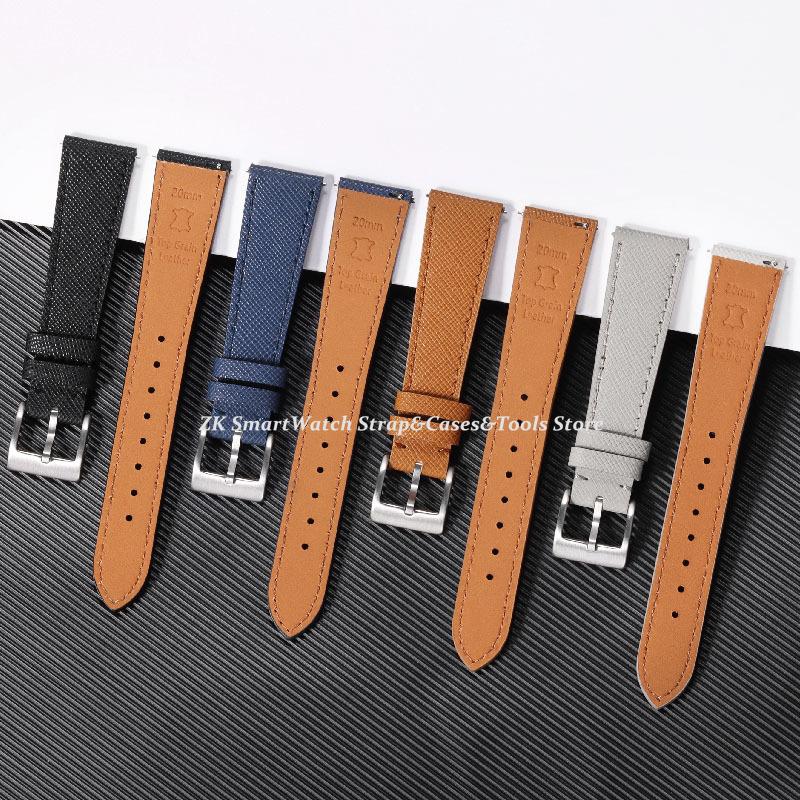 Quality Calfskin Leather Watch Bands Saffiano Leather Watch Straps 18/19/20/21/22/23/24mm Strap Wristwatches Watch Accessories