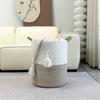 Large Woven Cotton Storage Basket for Toys, Snacks, Underwear, Socks, and Clothes