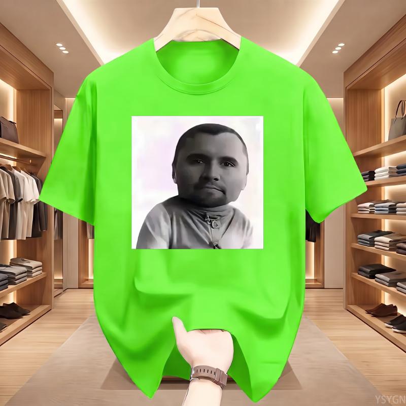 Maglietta Grafica Divertente Charlie Kirk Baby Face Meme Unisex Moda Unisex T-shirt Classica a Maniche Corte Stile Street Harajuku