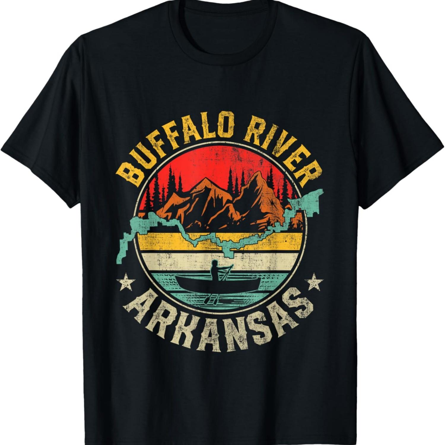 

Buffalo River Arkansas National Park River Floating Kayak T-Shirt S