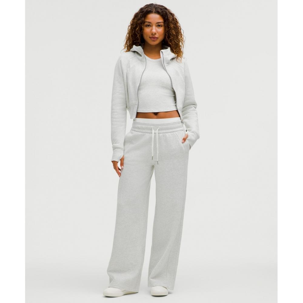 Lululemon Scuba Mid Rise Wide Leg Pant  Tall Heathered Core Ultra Light Grey