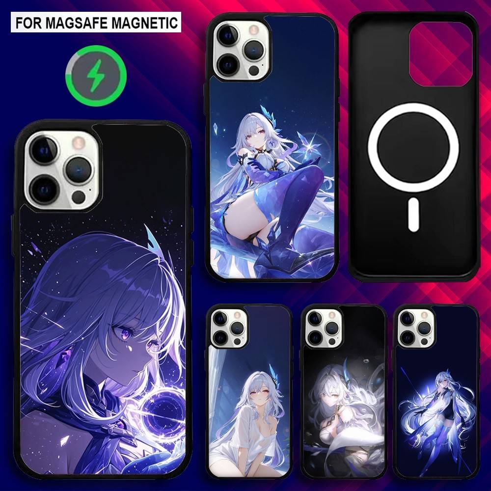 Genshin S-Skirk Impact Phone Case For iPhone 16e,16,15,14,13,12,11,Plus,Pro,Max,Mini Magsafe Magnetic Wireless Charging