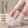 Coral Velvet Socks for Women Autumn Winter Extra Thick Warm Mid-tube Floor Socks Wool Circle Plus Velvet Sleeping Month Sleeping Socks