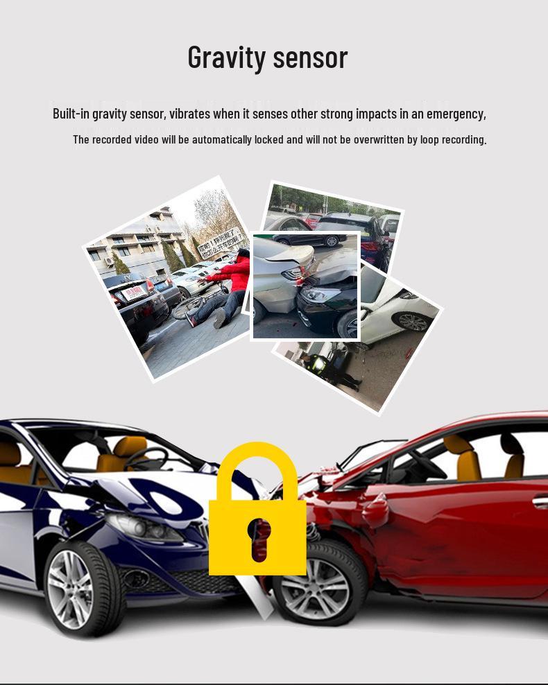 4K Dual Cam: Front & Rear Recording Dash Cam with Reversing Image, Driving Track, HD, 3" WiFi Screen