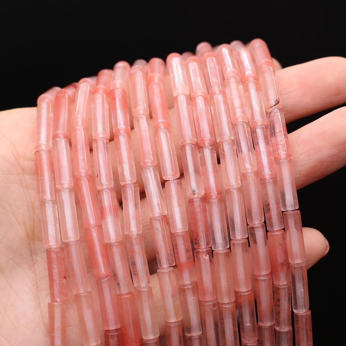 

1 нить бусины из натурального камня длинные цилиндрические кристаллы кварца агата свободные бусины-разделители для изготовления ювелирных изделий DIY ожерелье браслет аксессуары 7x13 мм 1Strand/7x13mm