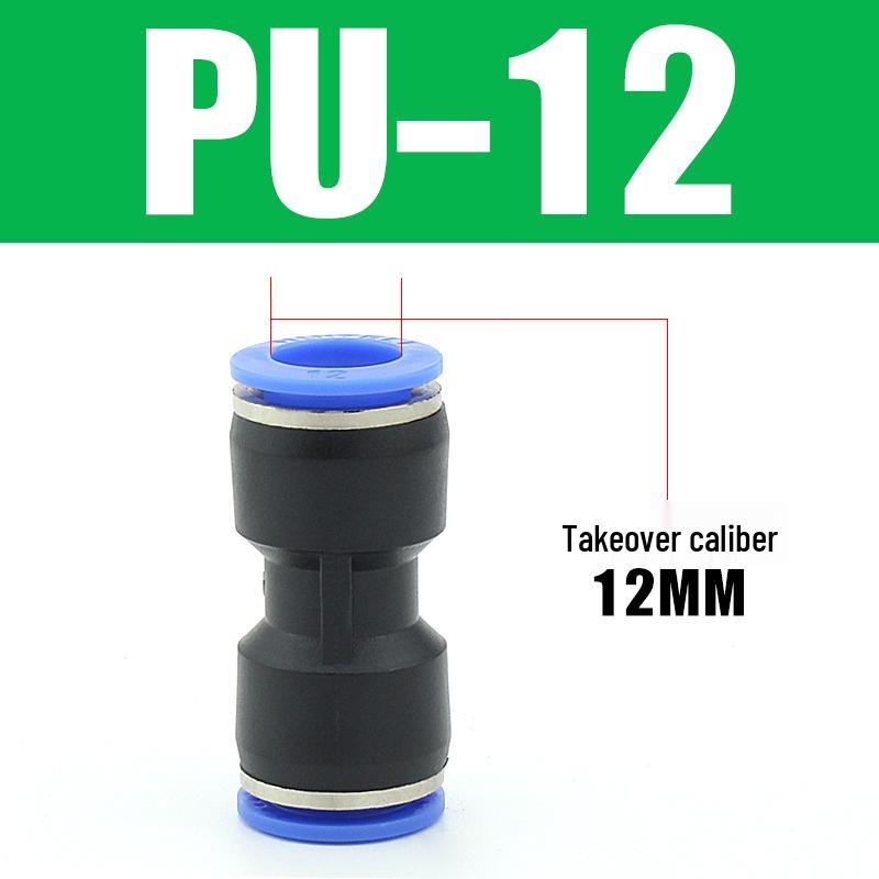 Pneumatic Quick-Connect T-Type Tee for Air Hoses, Equal Diameter, 4/6/8/10/12mm