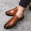 Men’s British Style Brogues Formal Business Leather Shoes Men Tuxedo Party Dress Shoes Plus Size