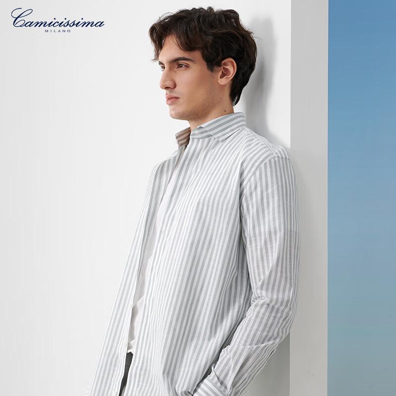 Мужская рубашка CAMICISSIMA с длинным рукавом, не требующая глажки, в стиле business casual 41