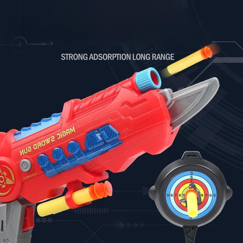 Deformable Soft Bullet Toy Gun with Sound Light Music Airsoft Gun Foam Soft Bullet Blaster Plastic Weapon Model Pistol Toy