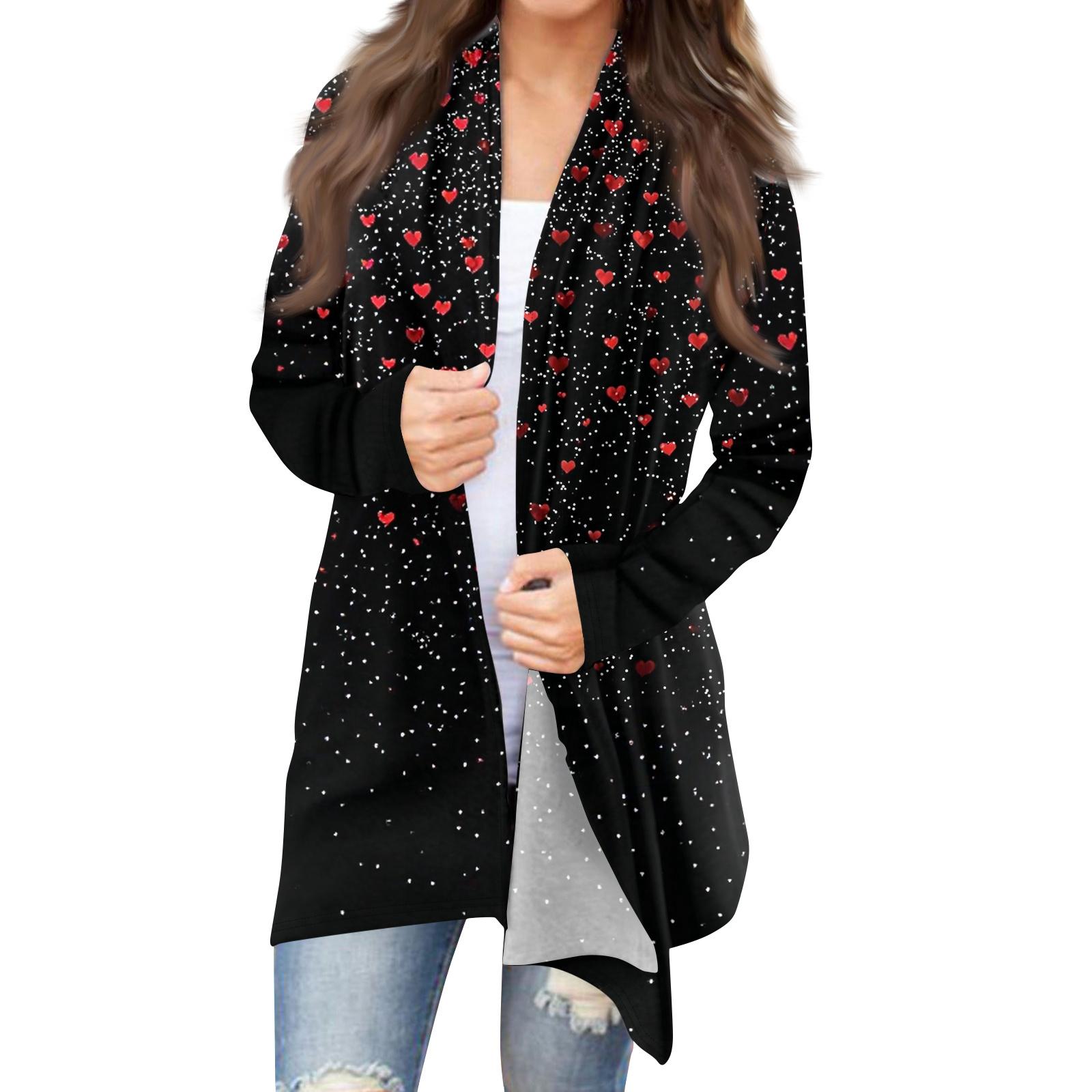 

Легка жіноча куртка з довгим рукавом і принтом M чорний