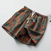 Pantalones Cortos Mujer Algodón Verano Versátil Vintage Sueltos Talla Grande Casual Pantalones de Pierna Ancha Shorts